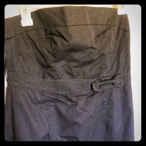 Strapless black dress